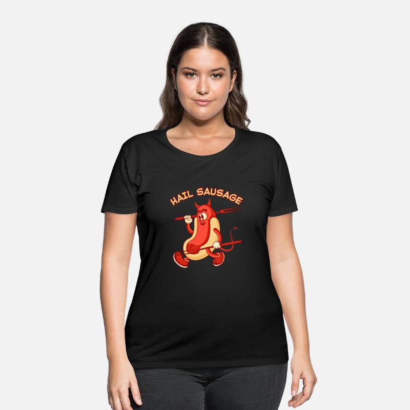 Hail Sausage Funny Hot Dog Satan Wiener Evil Food
