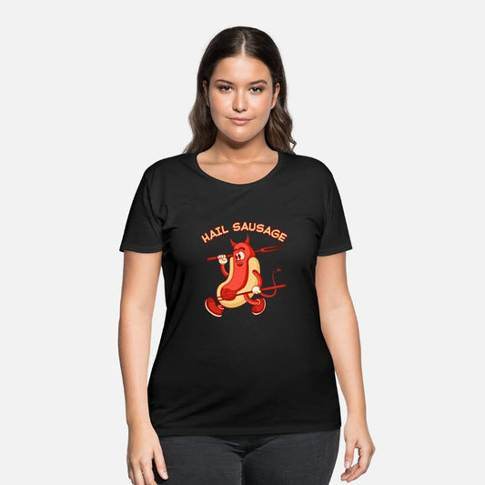 Hail Sausage Funny Hot Dog Satan Wiener Evil Food