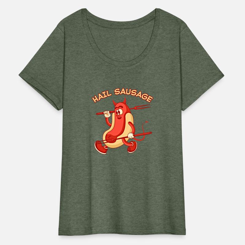 Hail Sausage Funny Hot Dog Satan Wiener Evil Food