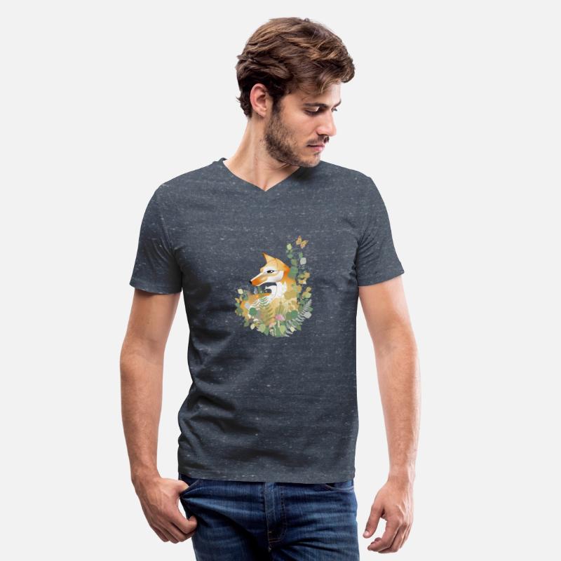 Hand-drawn beautiful fox in the meadow