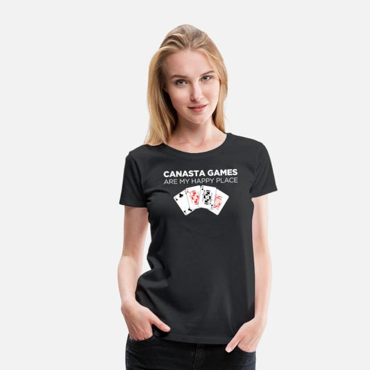 Happy Place Funny Card Playing Canasta graphic