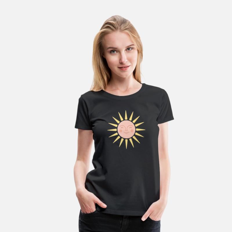 Happy Retro Sun Face Sunshine