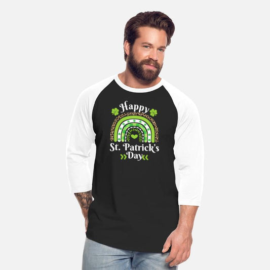 Happy St Patric Day Leopard Print Rainbow