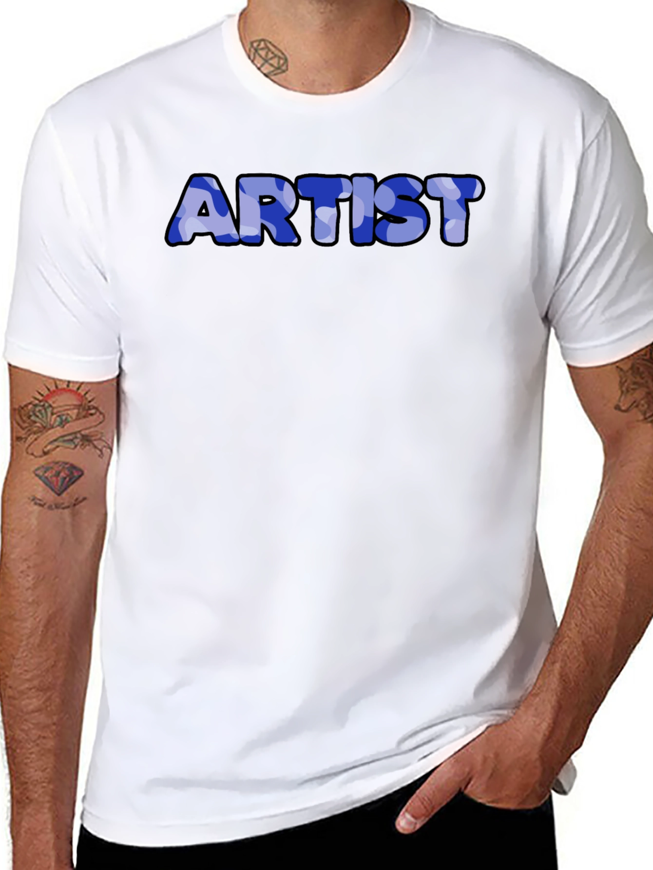 Artist Camo Print Black T-Shirt