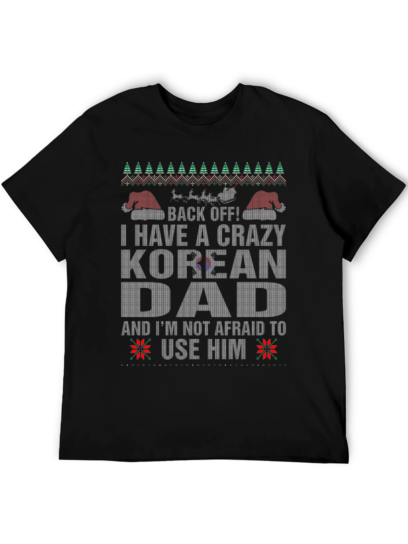 Crazy Korean Dad Ugly Christmas T-Shirt