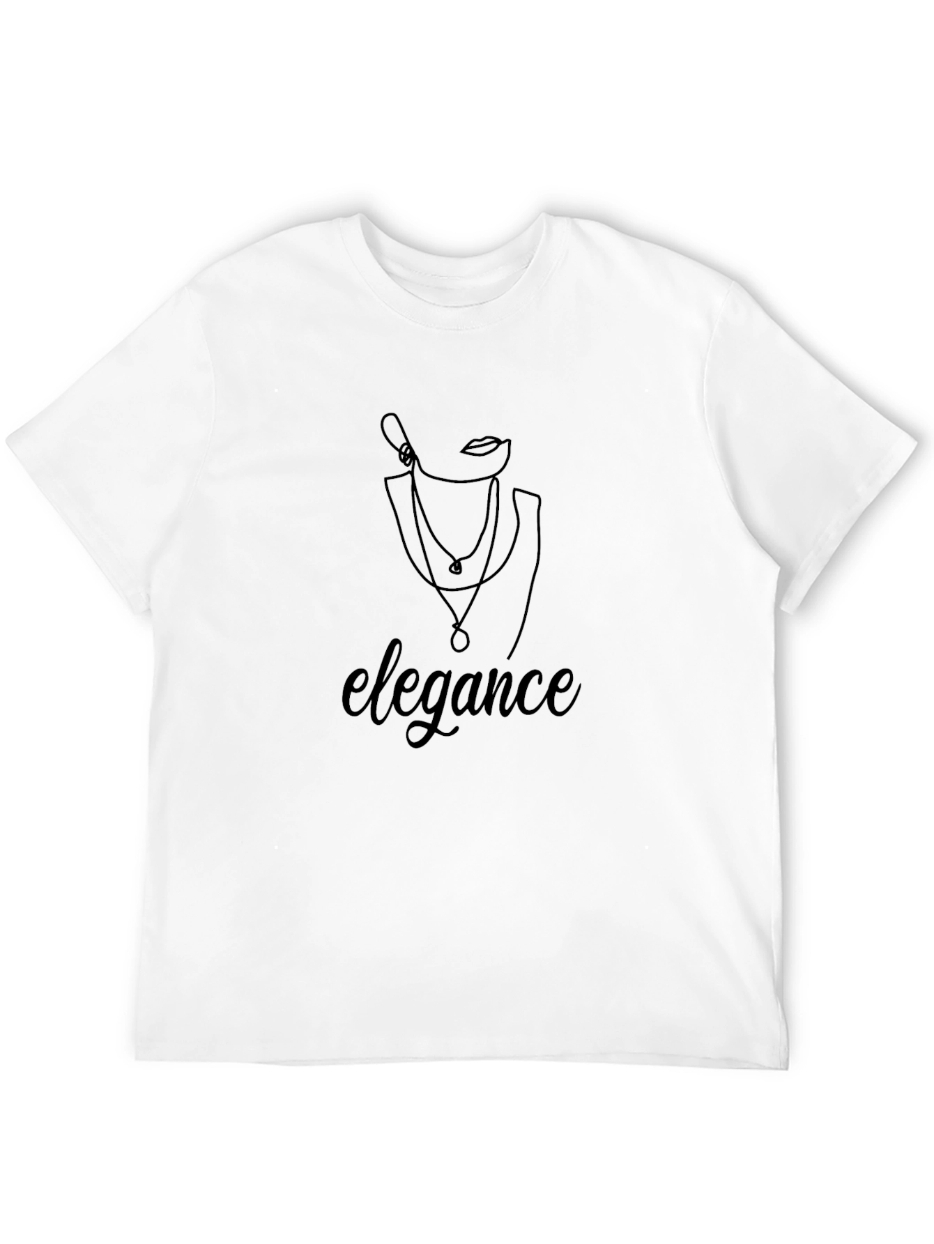 Elegant Woman Graphic Black T-Shirt - Stylish Fashion Tee