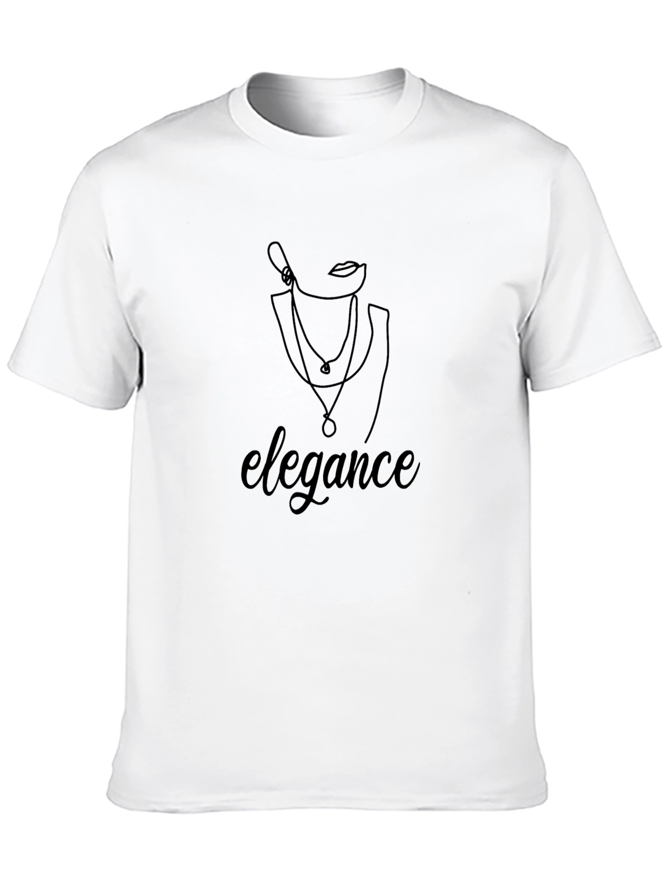 Elegant Woman Graphic Black T-Shirt - Stylish Fashion Tee