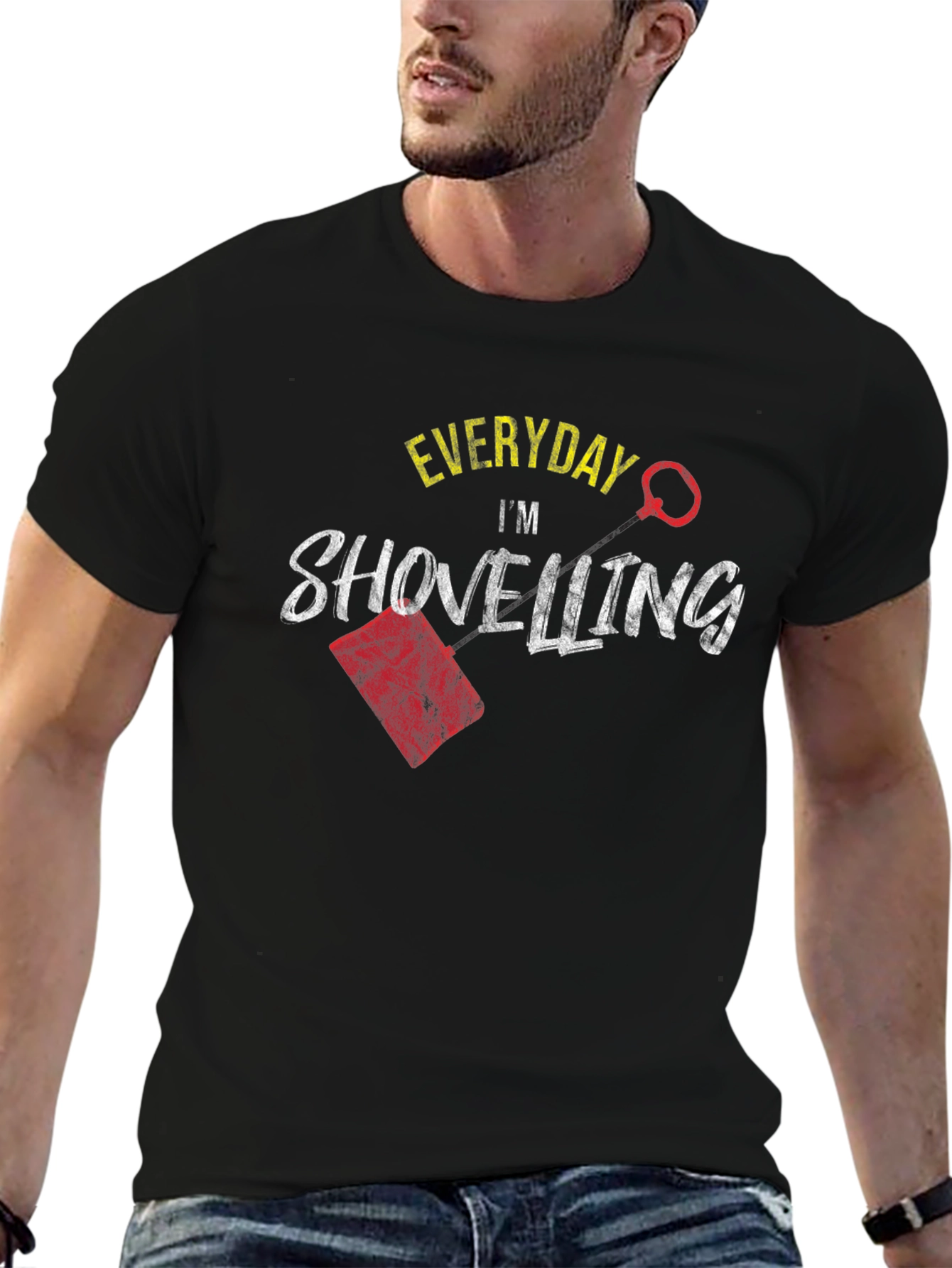 Everyday Im Shovelling Black T-Shirt