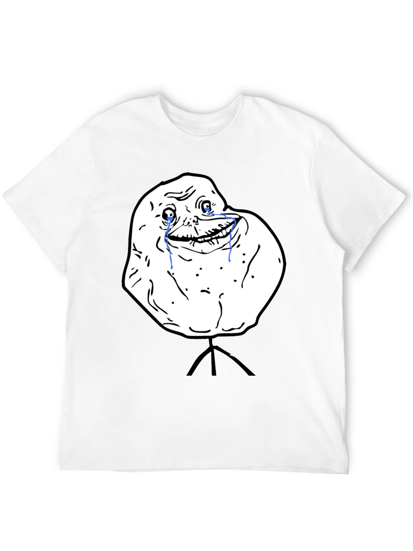 Forever Alone Meme Black T-Shirt