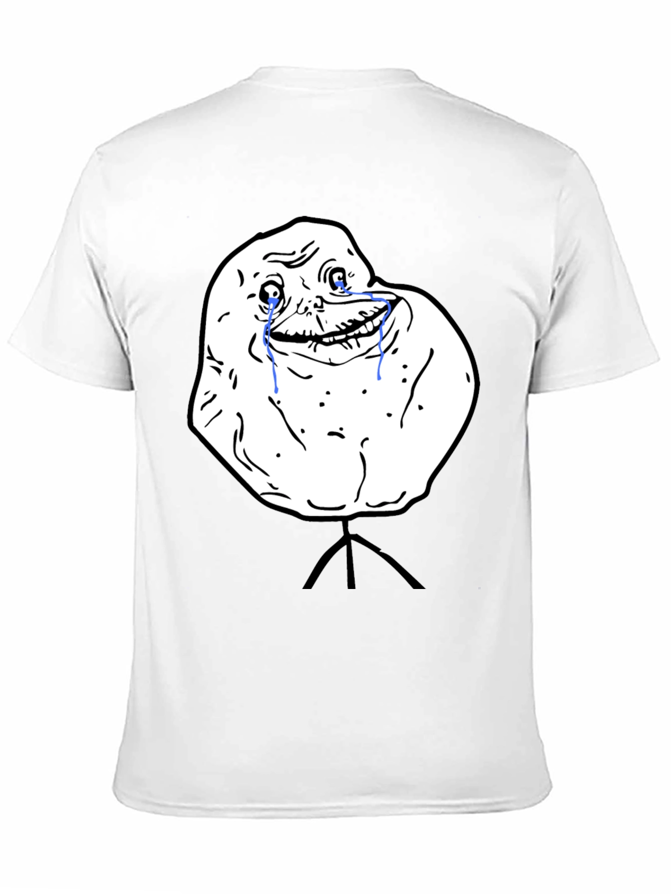 Forever Alone Meme Black T-Shirt