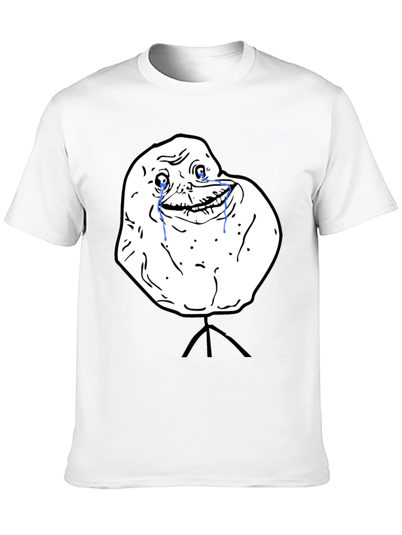 Forever Alone Meme Black T-Shirt