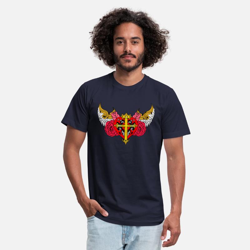 heart cross angel