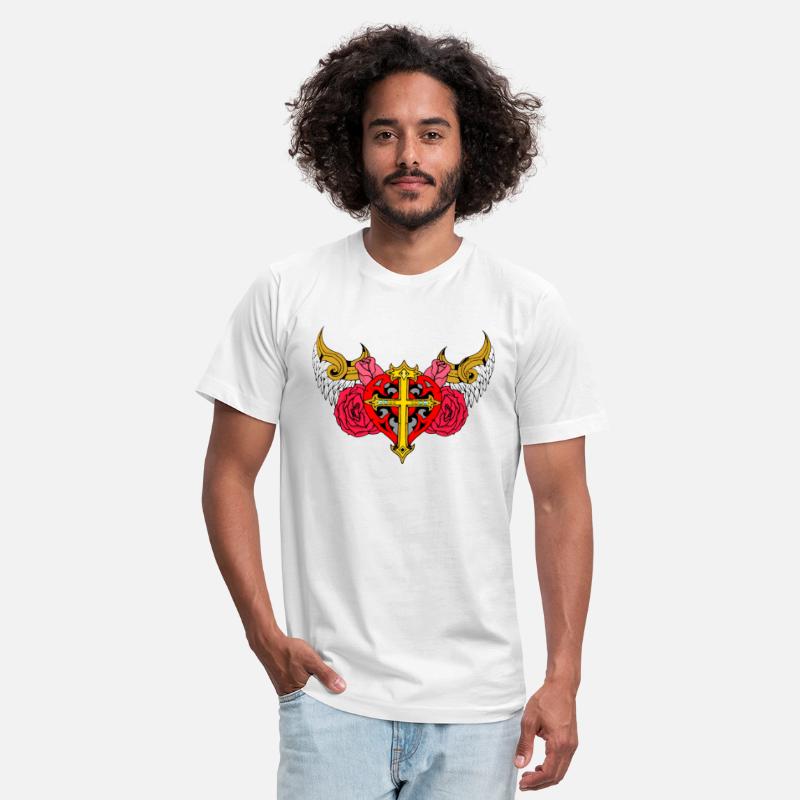 heart cross angel