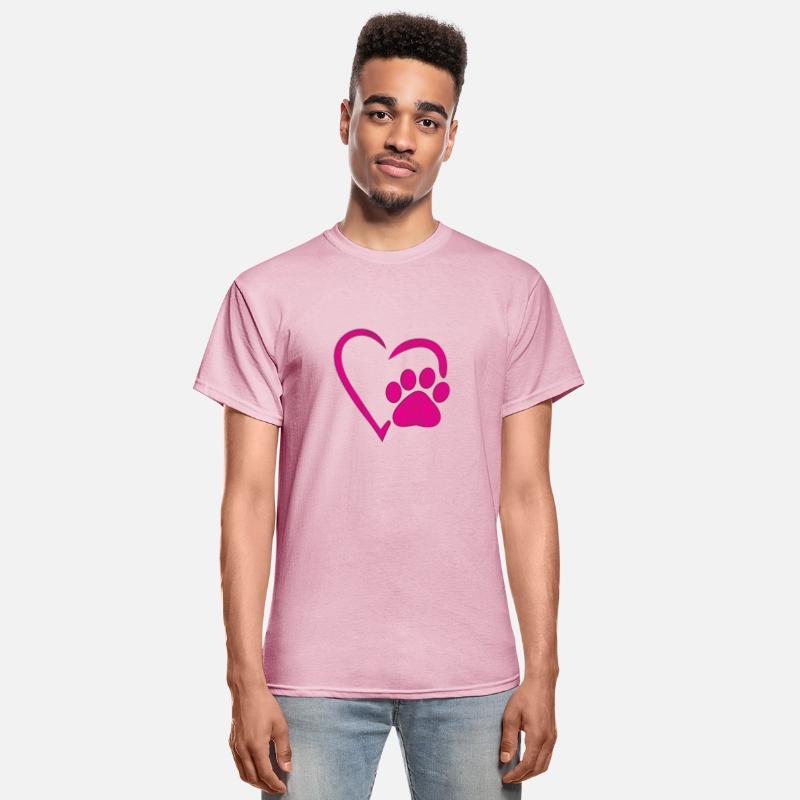 heart dog paw dog mom t-shirt