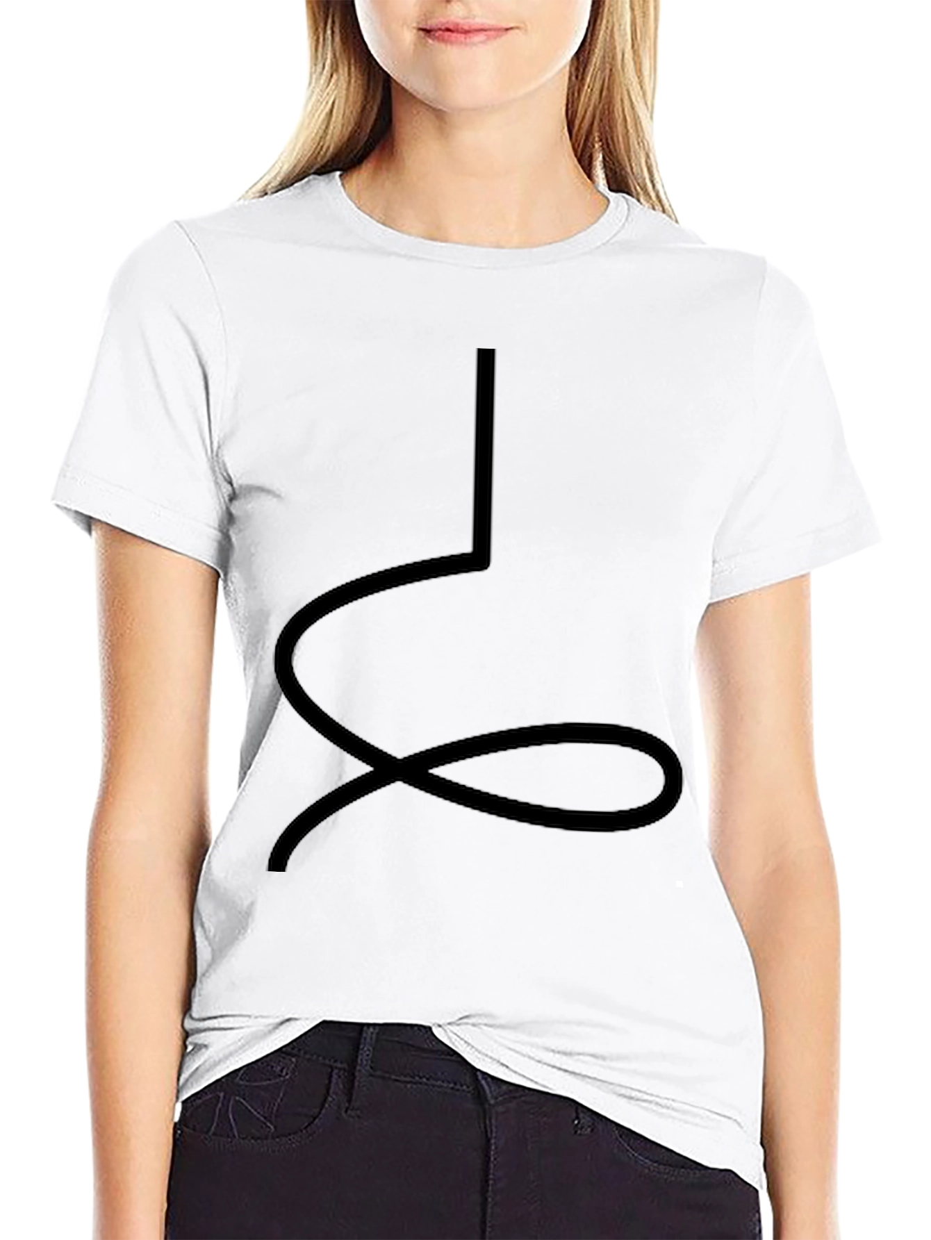 Abstract Black Graphic Tee - Casual Style