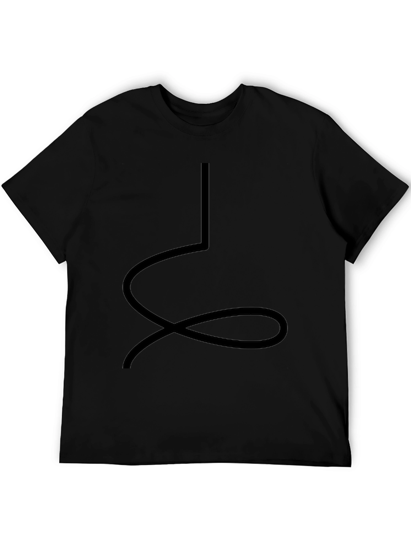 Abstract Black Graphic Tee - Casual Style