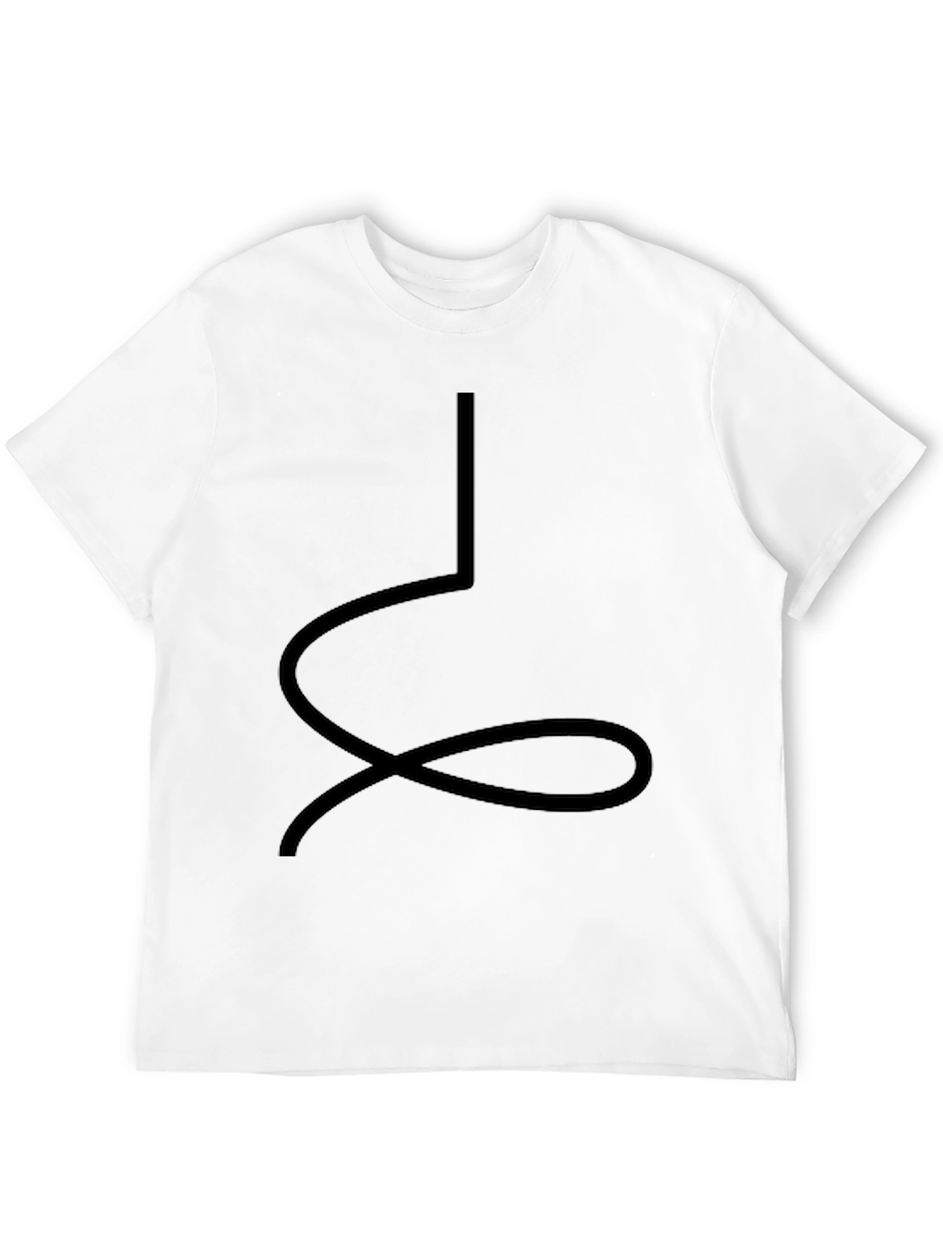 Abstract Black Graphic Tee - Casual Style