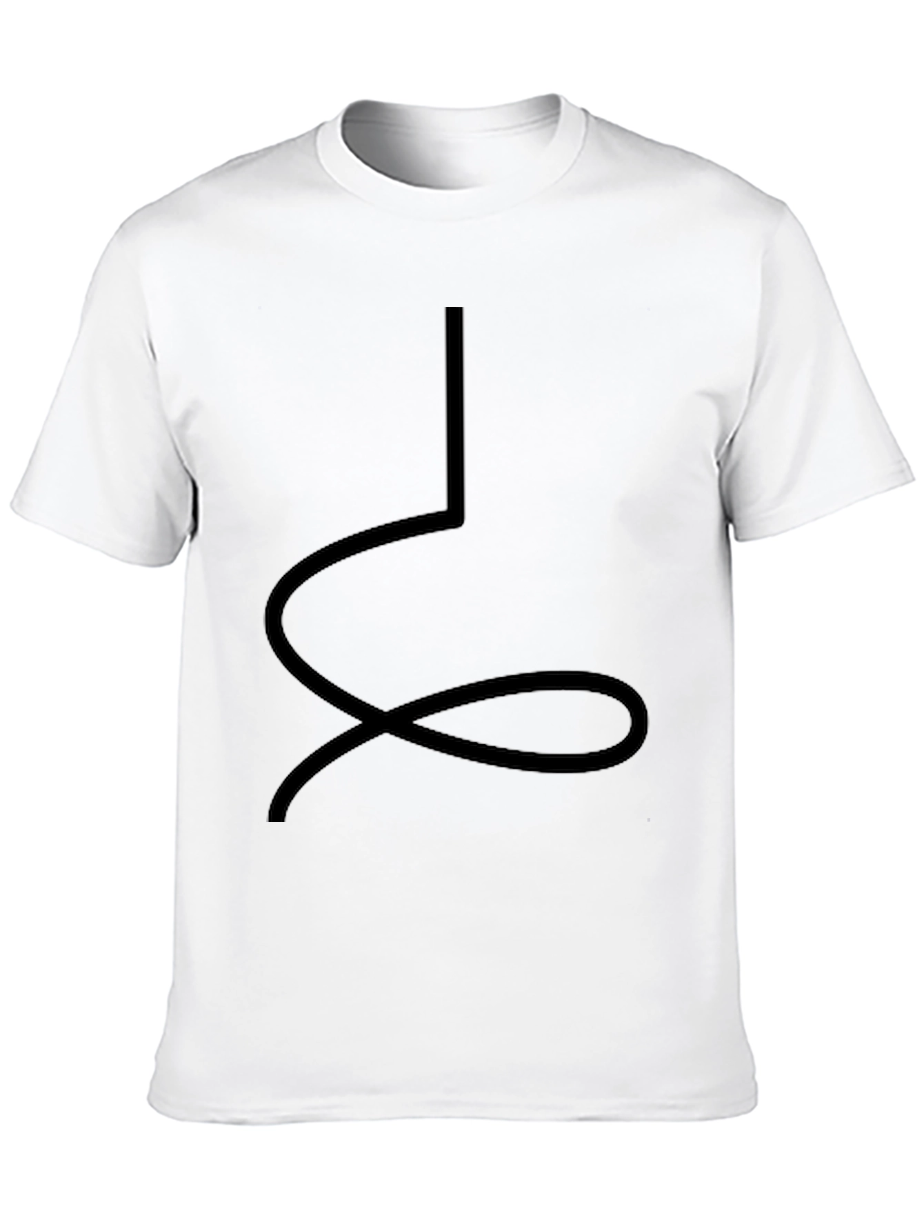 Abstract Black Graphic Tee - Casual Style