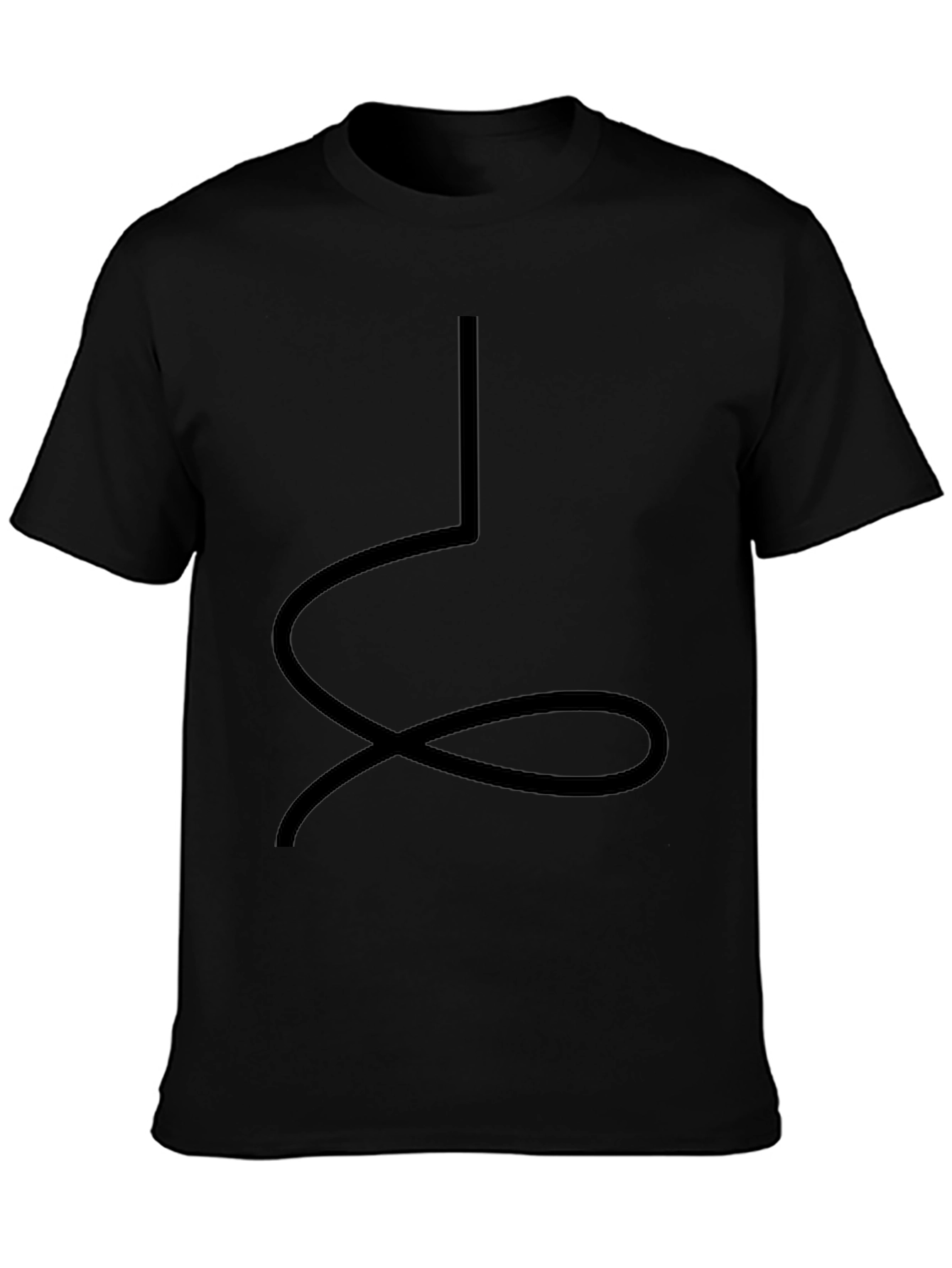 Abstract Black Graphic Tee - Casual Style