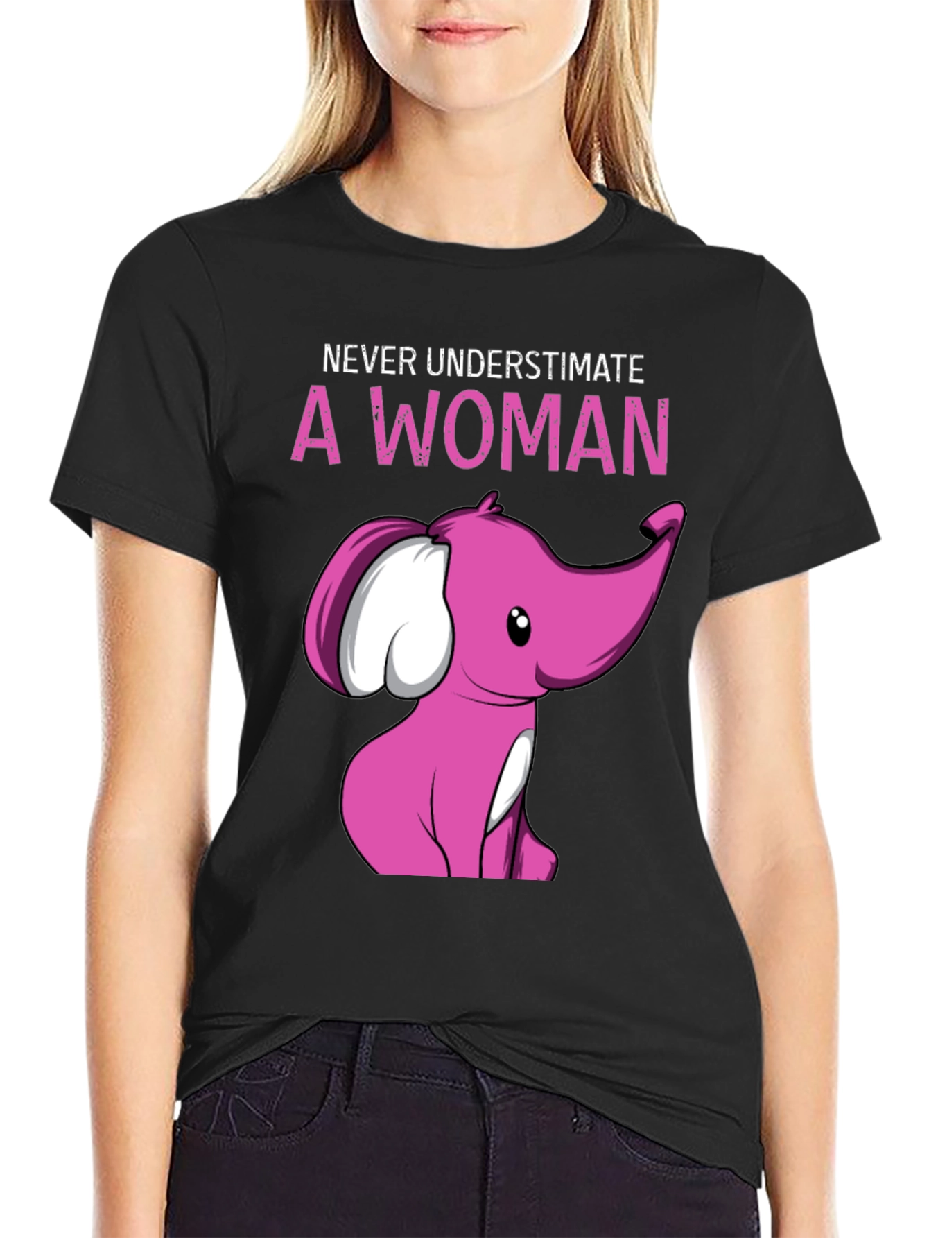 Never Underestimate A Woman Elephant T-Shirt