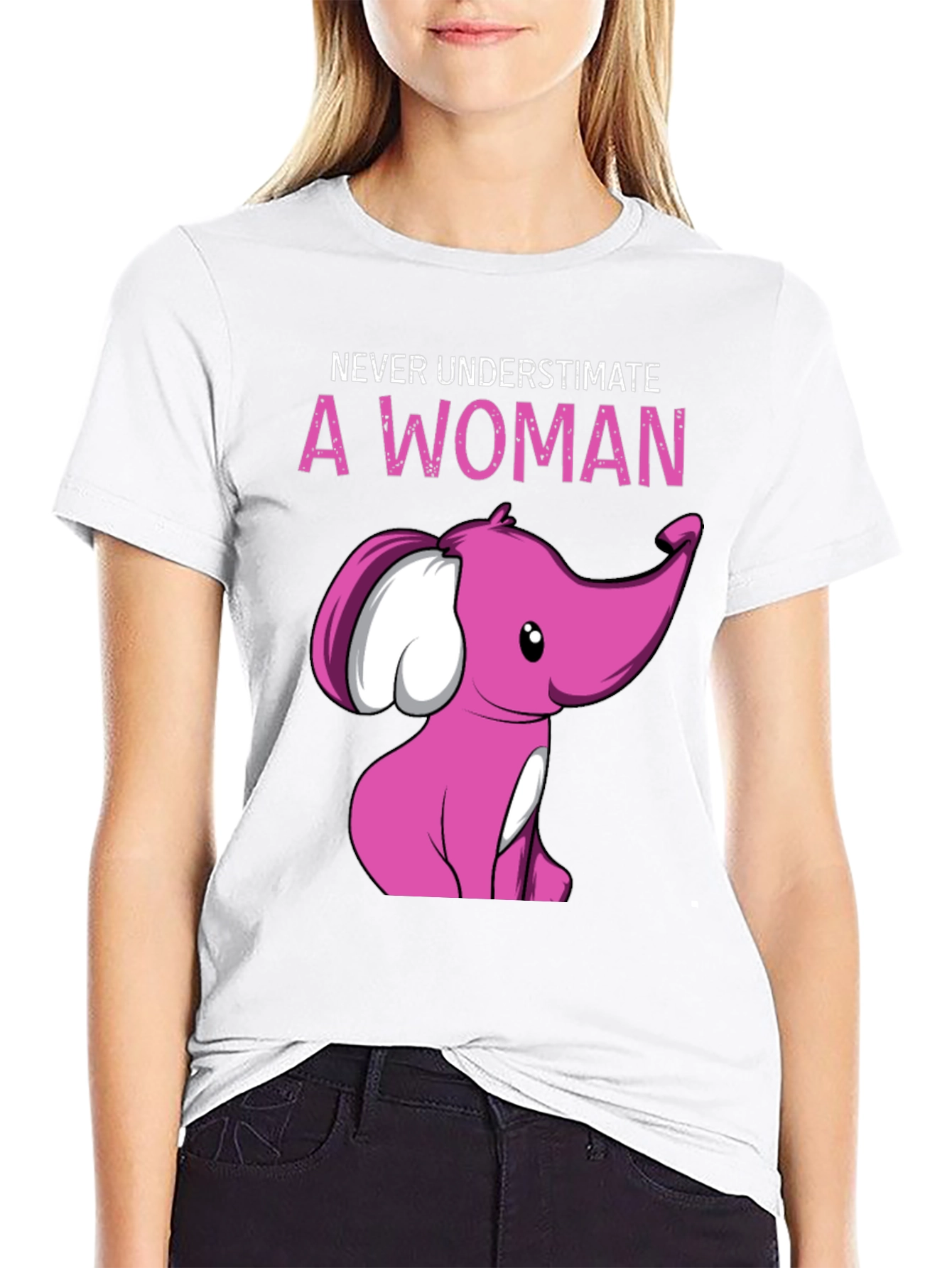 Never Underestimate A Woman Elephant T-Shirt