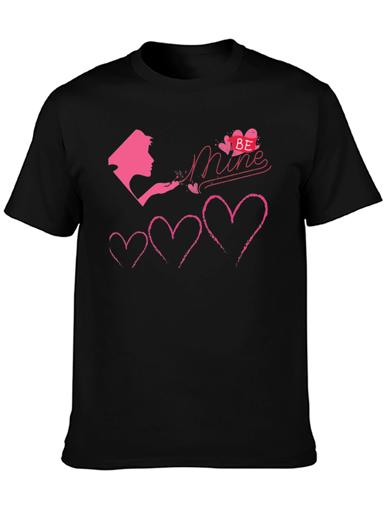 Be Mine Hearts T-Shirt - Romantic Graphic Tee