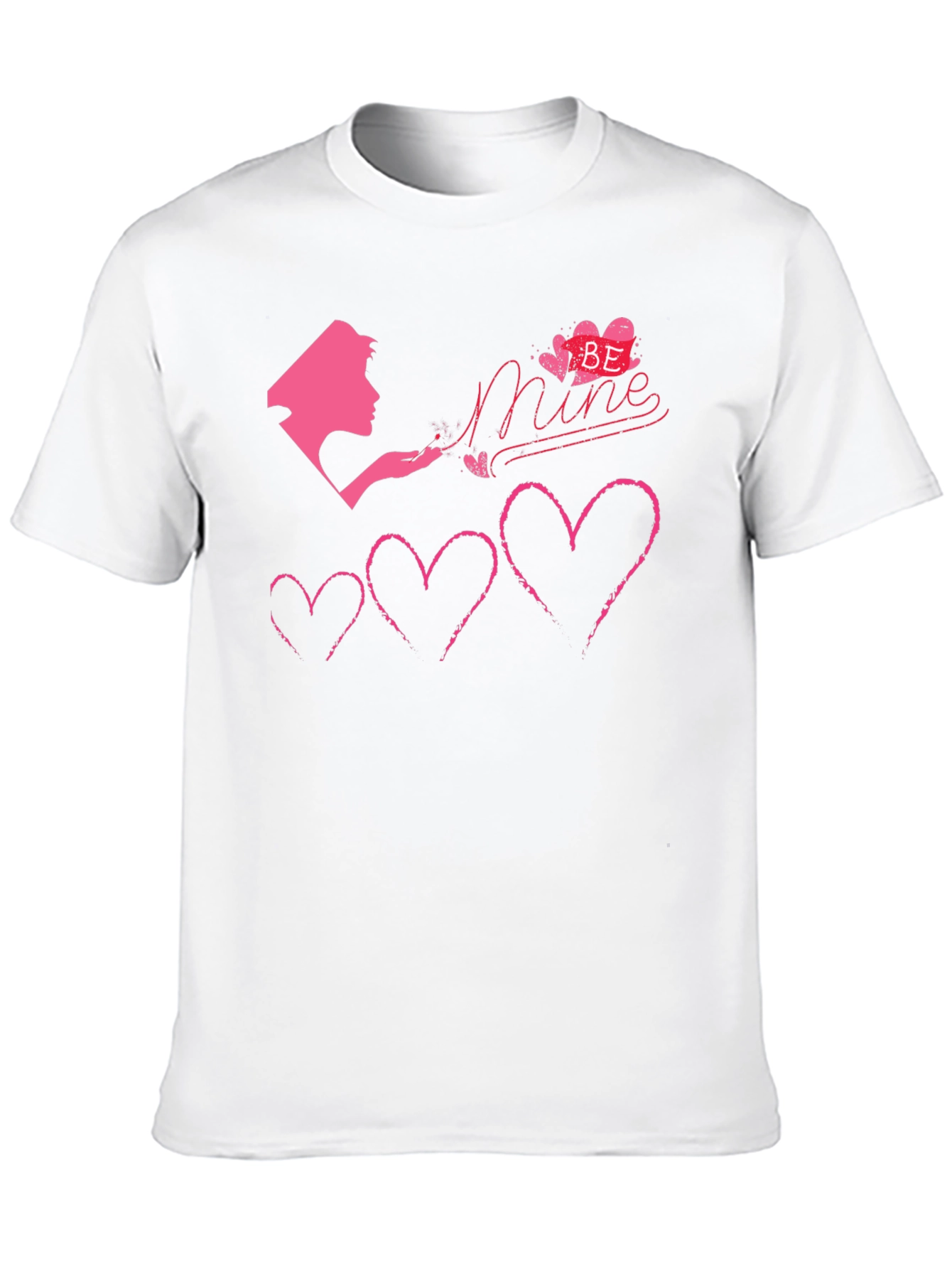 Be Mine Hearts T-Shirt - Romantic Graphic Tee