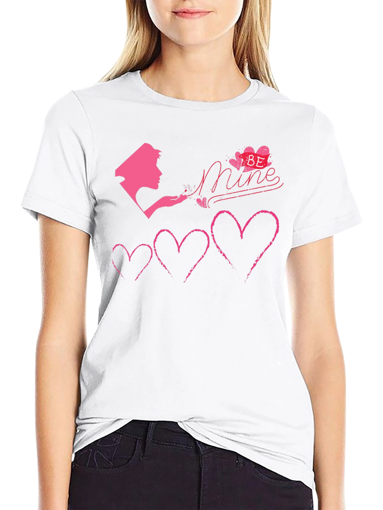 Be Mine Hearts T-Shirt - Romantic Graphic Tee