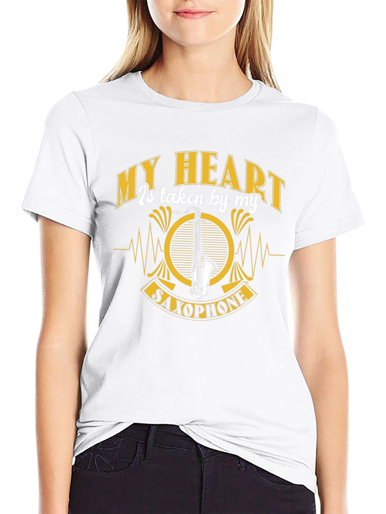 My Heart Saxophone Graphic Tee