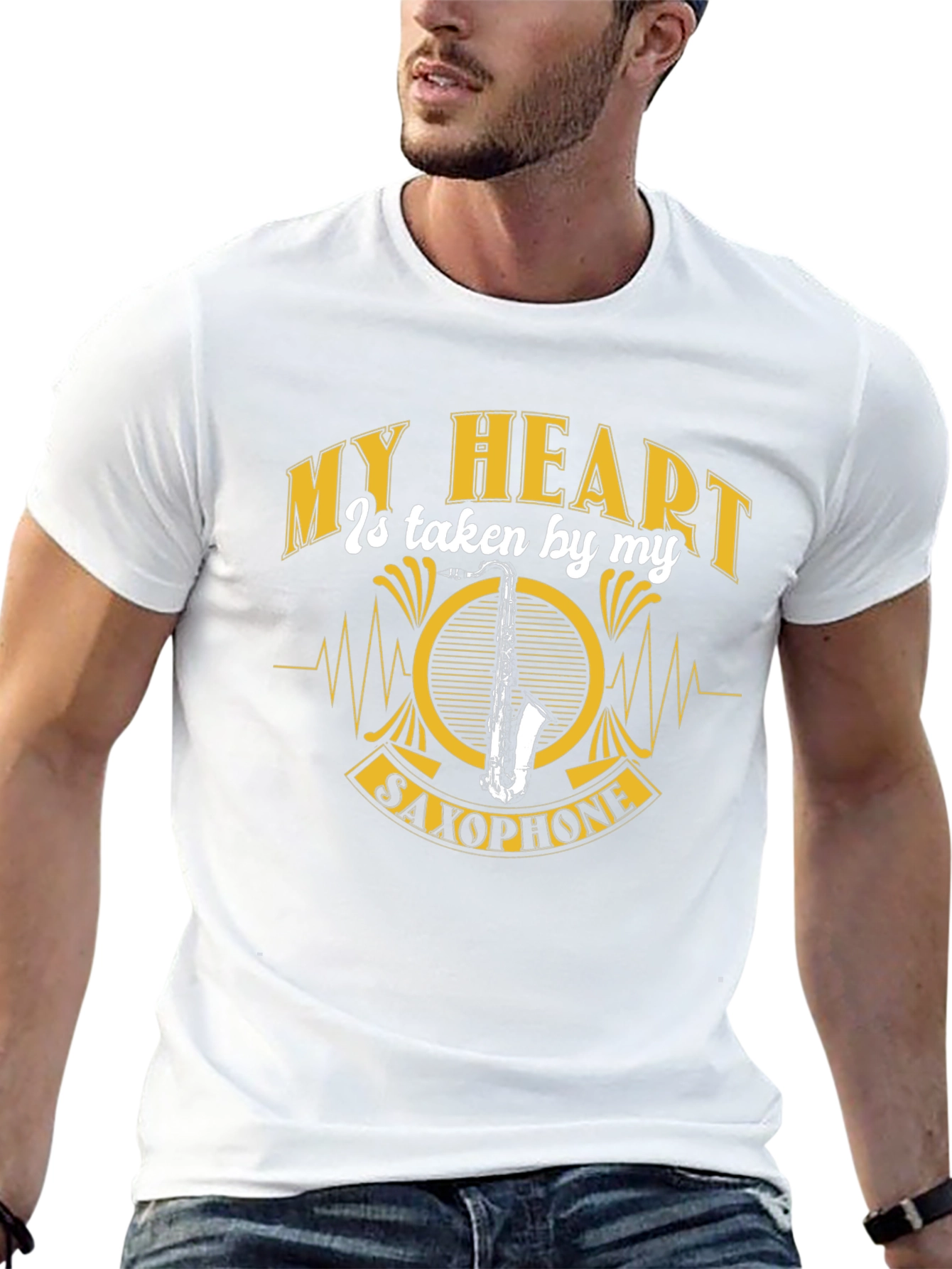 My Heart Saxophone Graphic Tee
