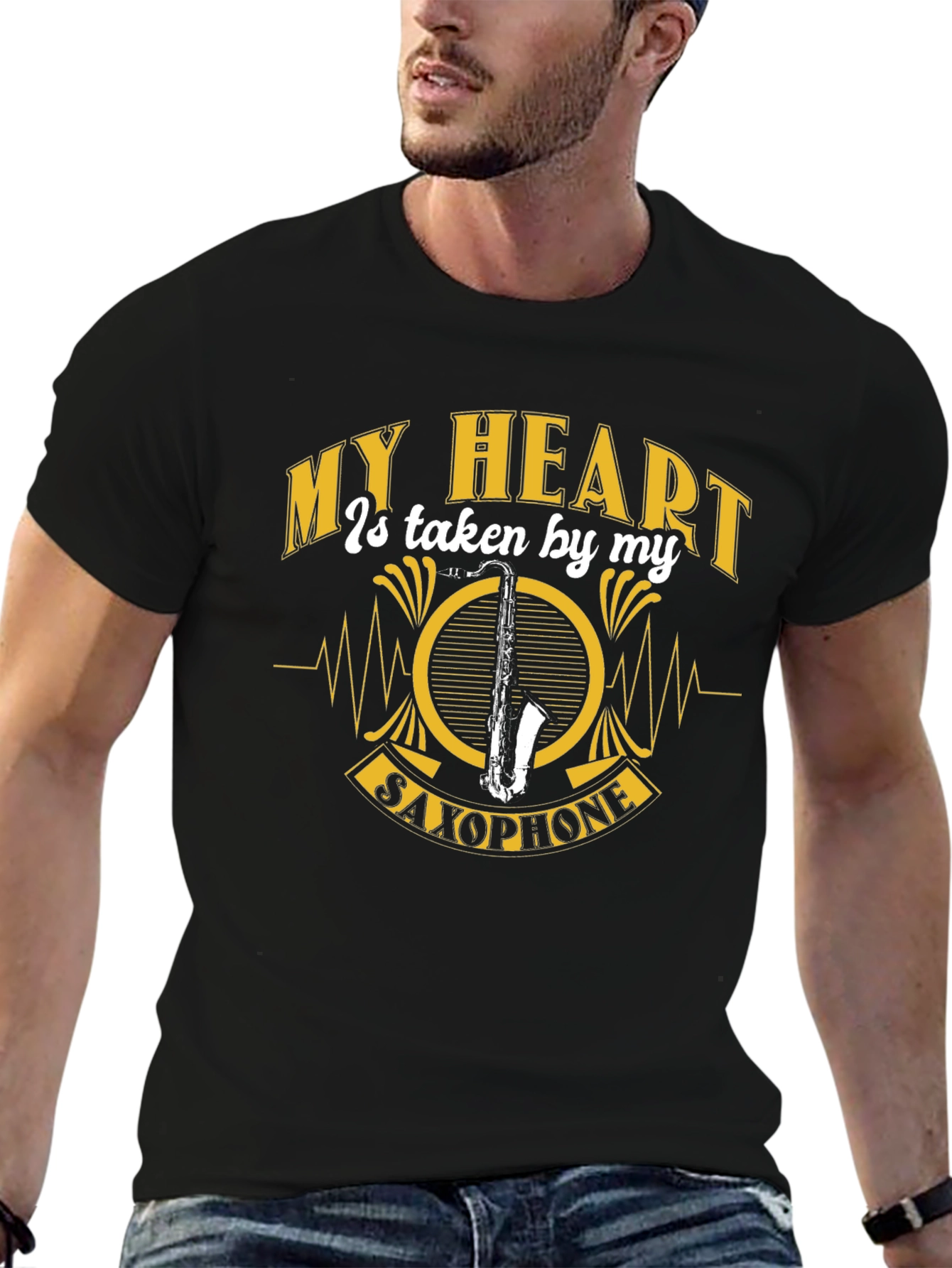 My Heart Saxophone Graphic Tee