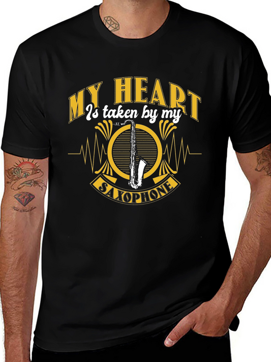 My Heart Saxophone Graphic Tee