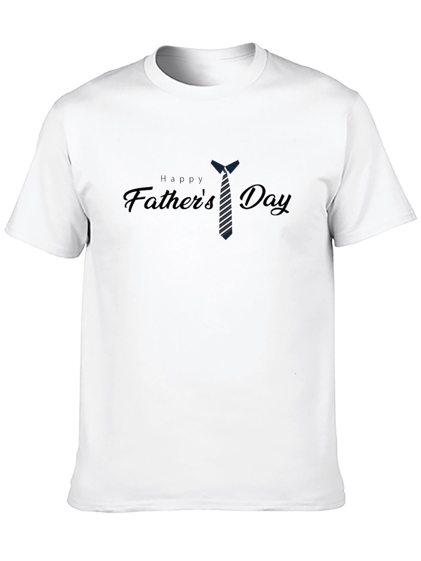 Happy Fathers Day Black Graphic T-Shirt