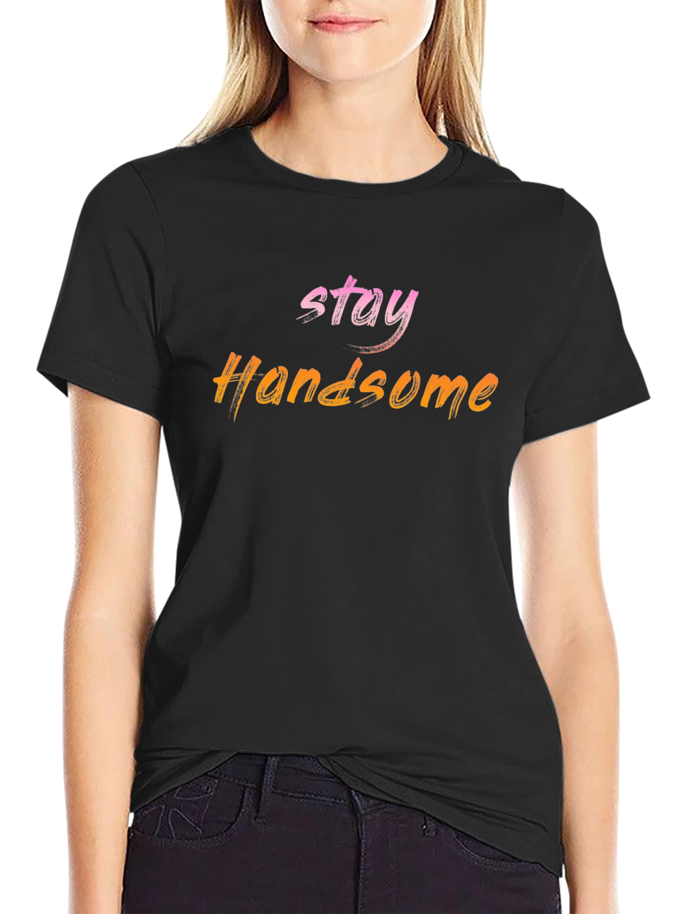 Stay Handsome Graphic Tee - Trendy Mens T-Shirt