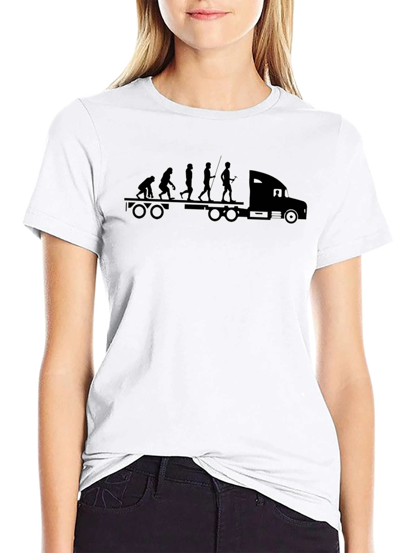 Truck Evolution T-Shirt - Black Crew Neck