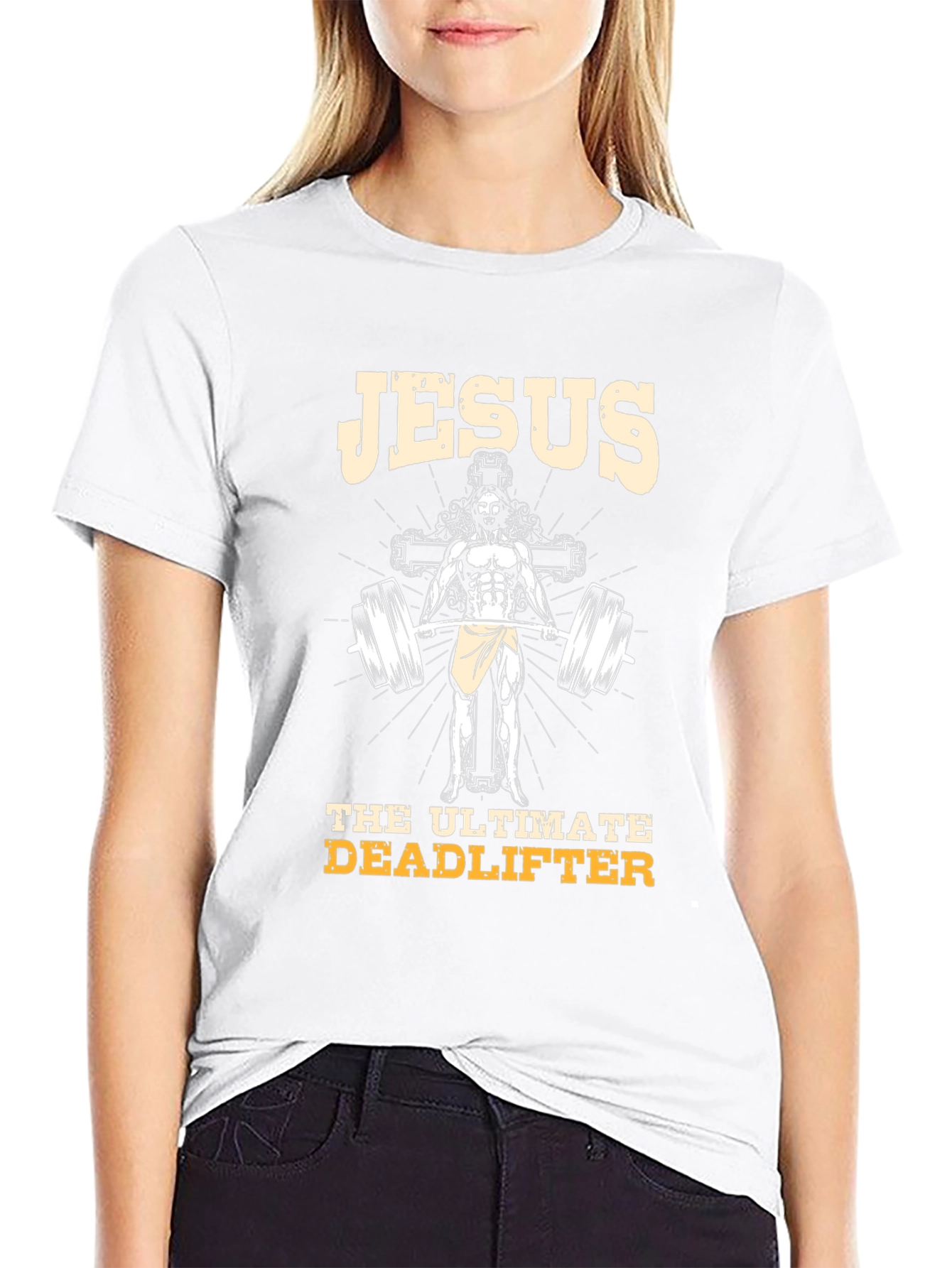 Jesus Ultimate Deadlifter Graphic T-Shirt - Black