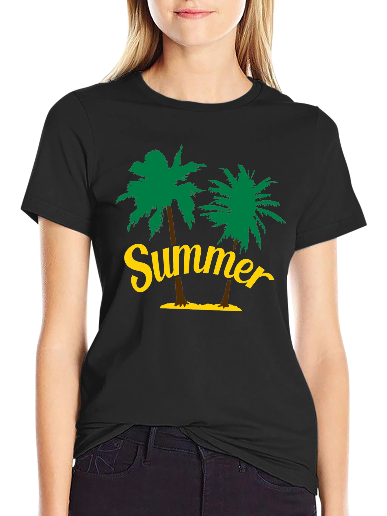 Summer Palm Tree Graphic T-Shirt