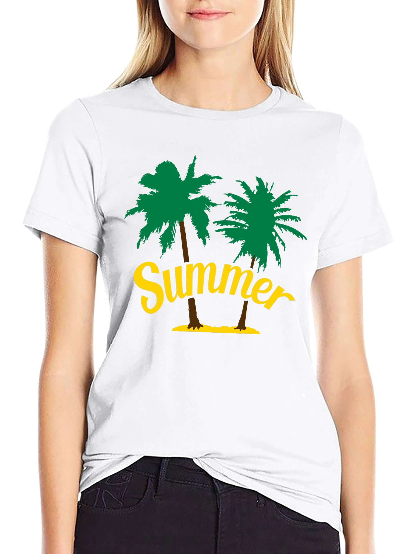 Summer Palm Tree Graphic T-Shirt