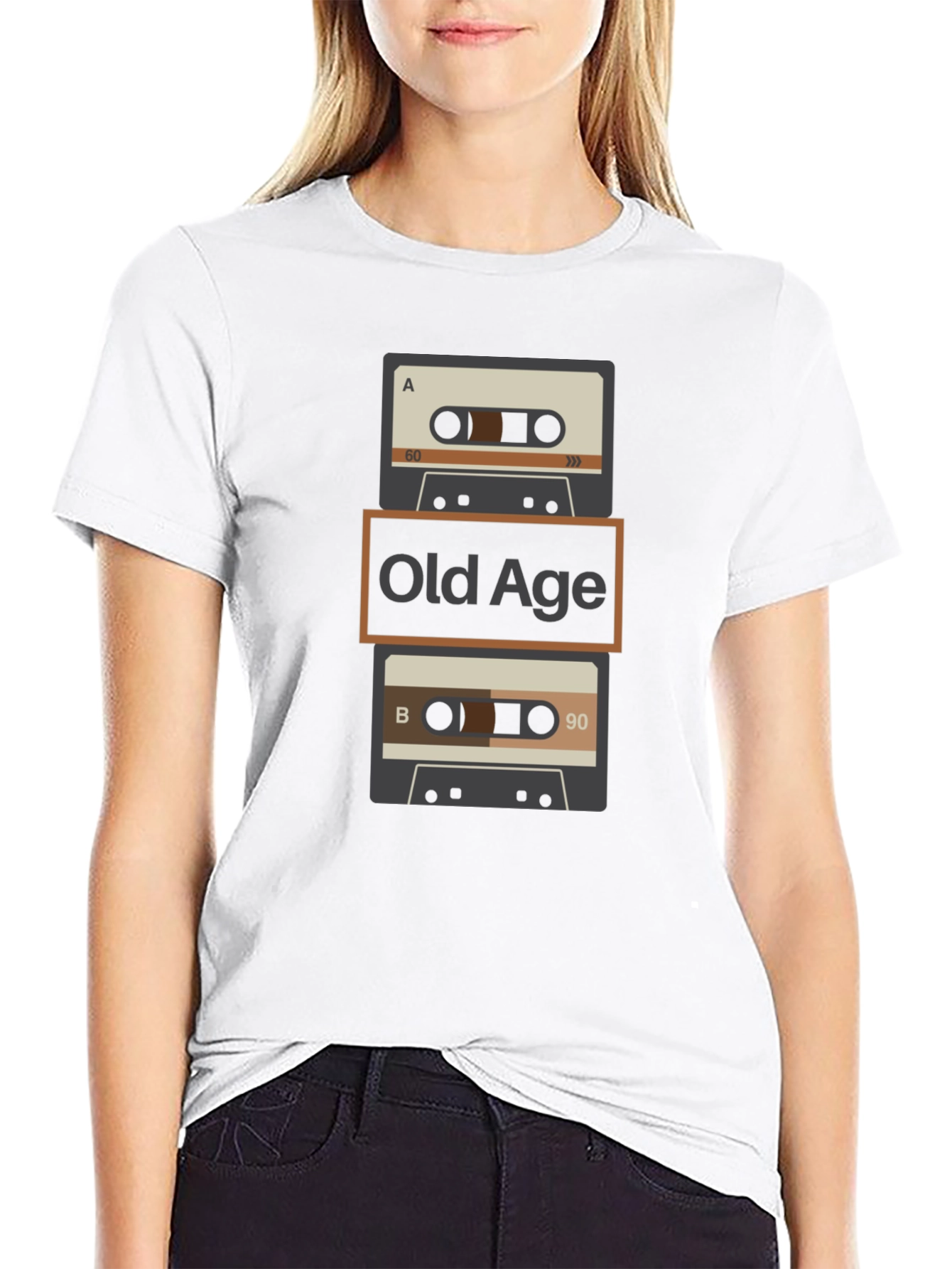 Retro Old Age Cassette Tape Graphic Tee