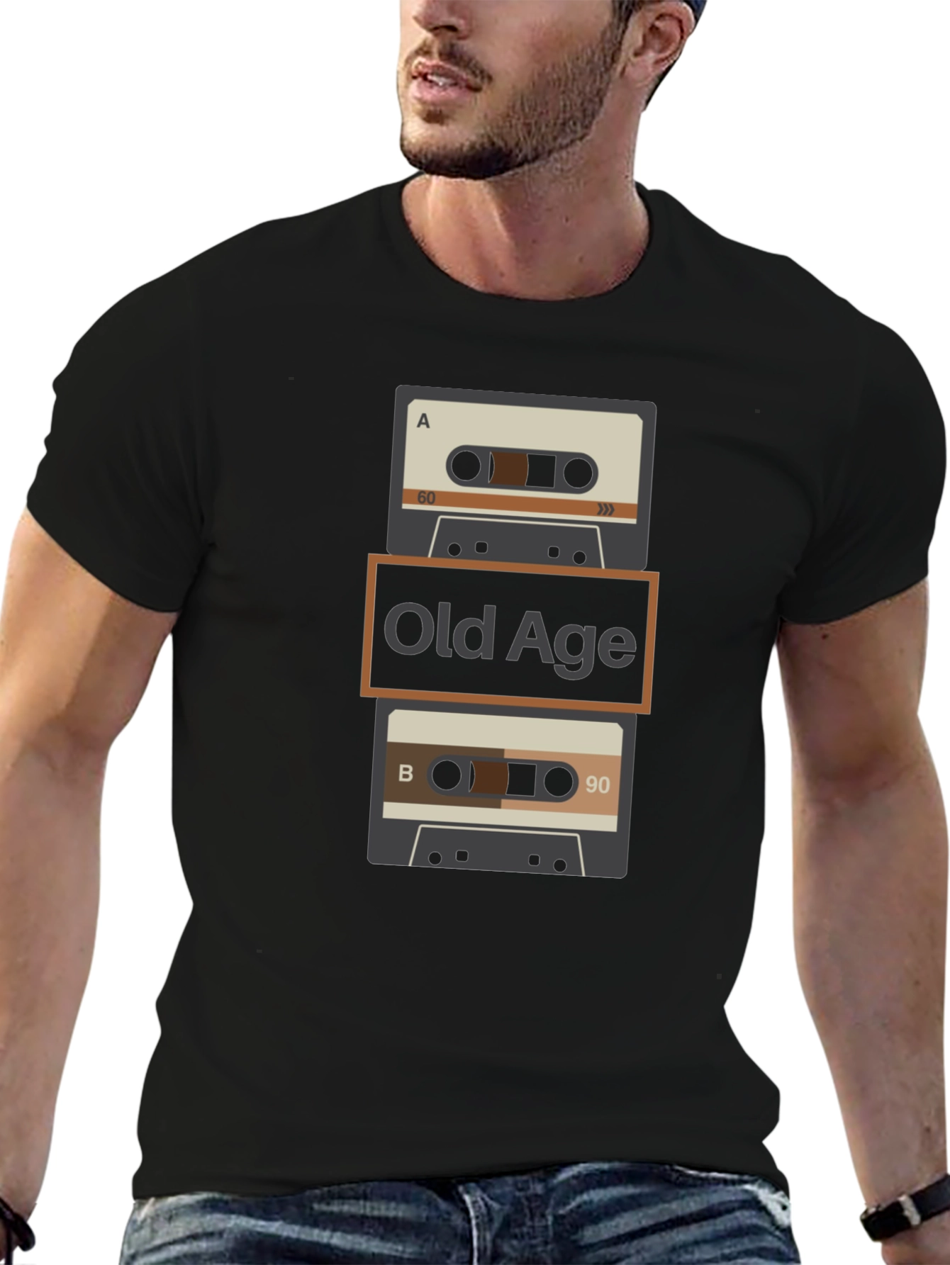 Retro Old Age Cassette Tape Graphic Tee