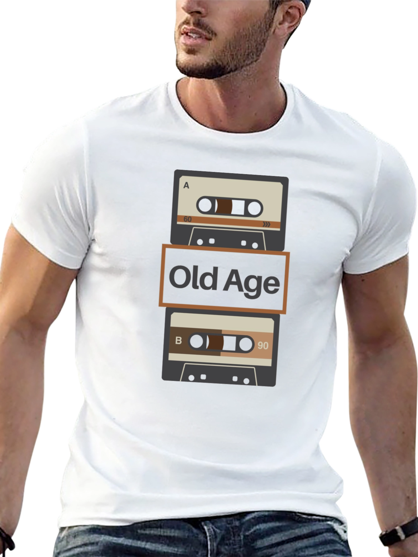 Retro Old Age Cassette Tape Graphic Tee