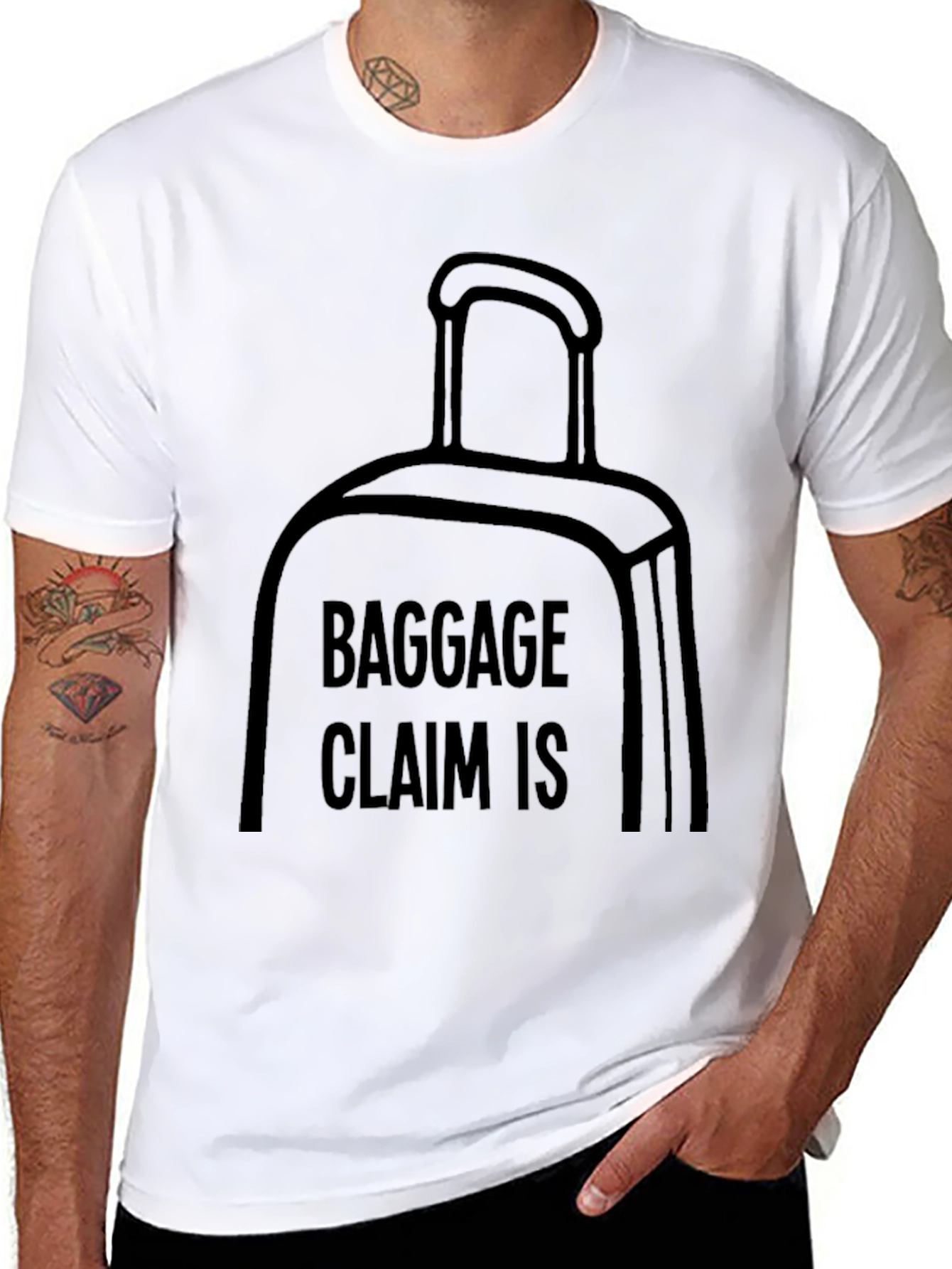 Baggage Claim Graphic Tee - Black