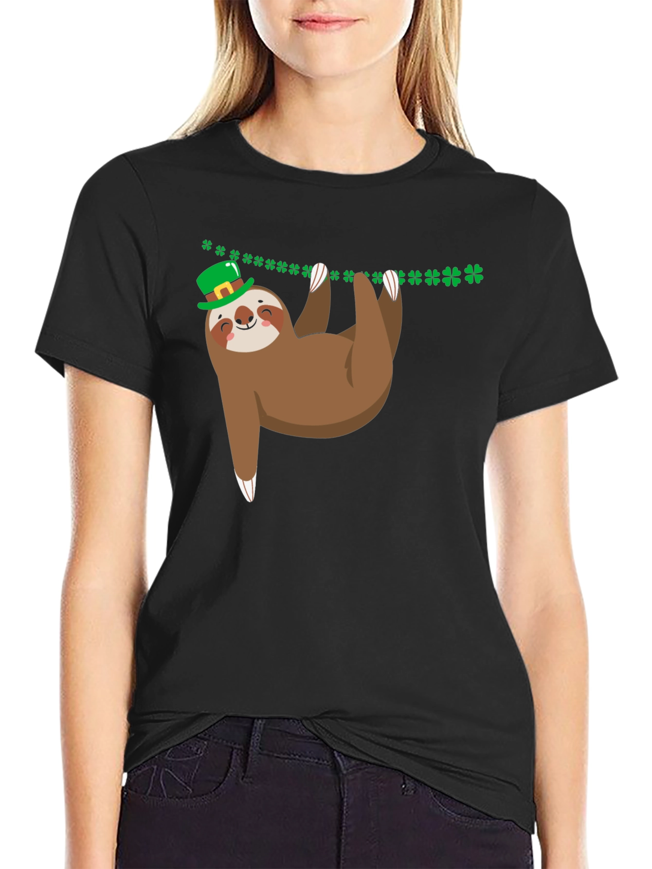 St. Patricks Day Sloth Graphic Tee