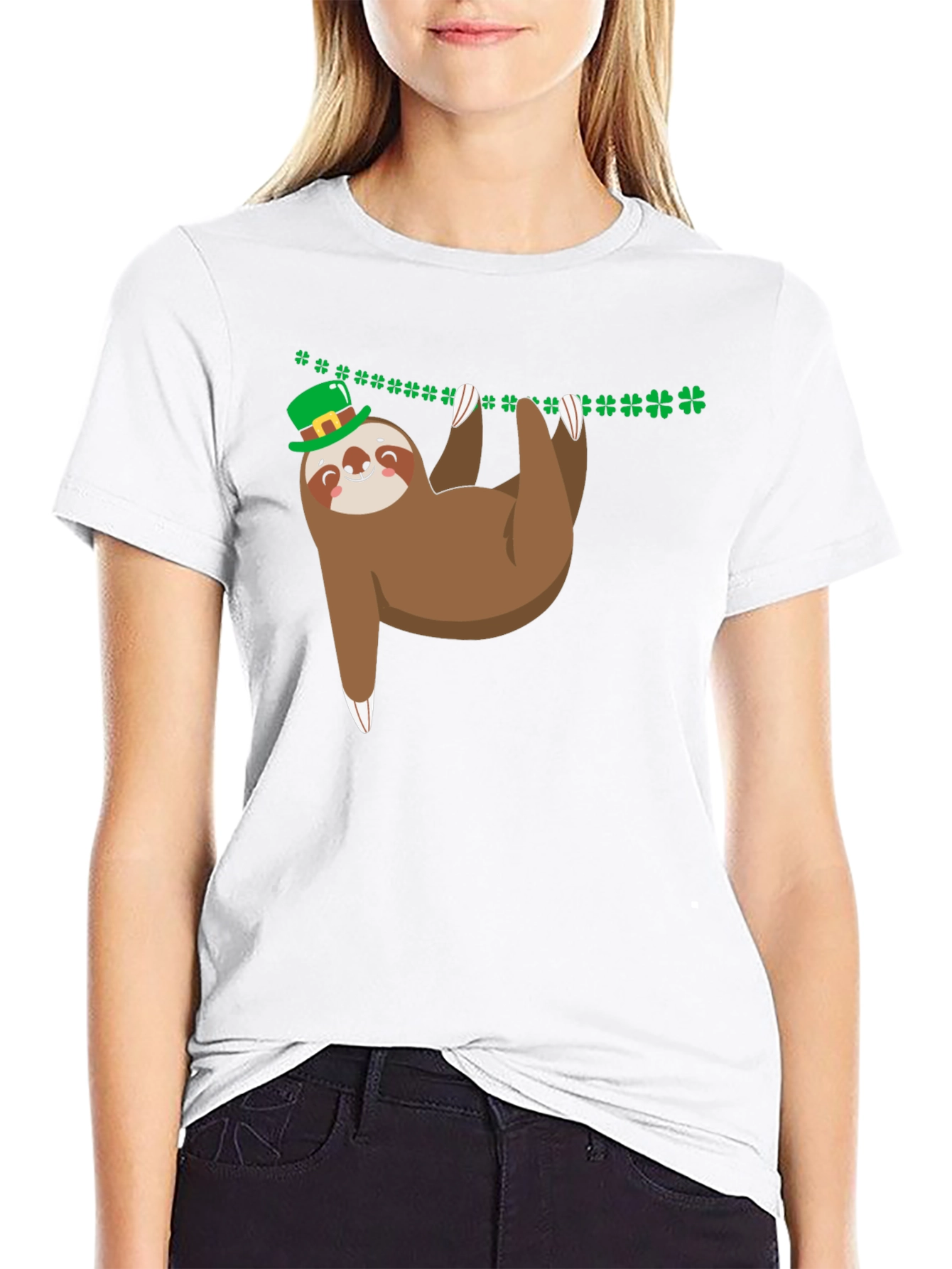 St. Patricks Day Sloth Graphic Tee