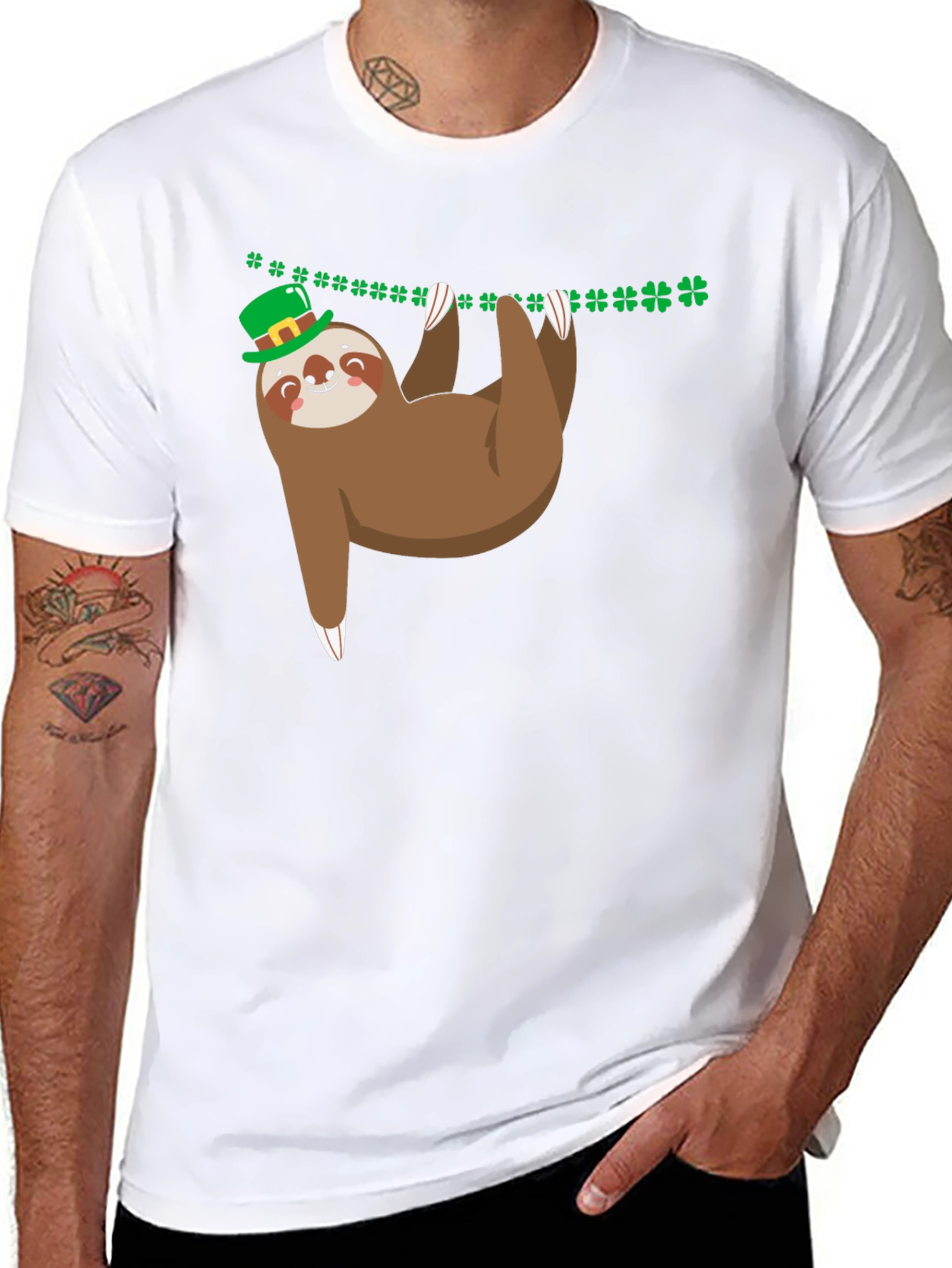 St. Patricks Day Sloth Graphic Tee