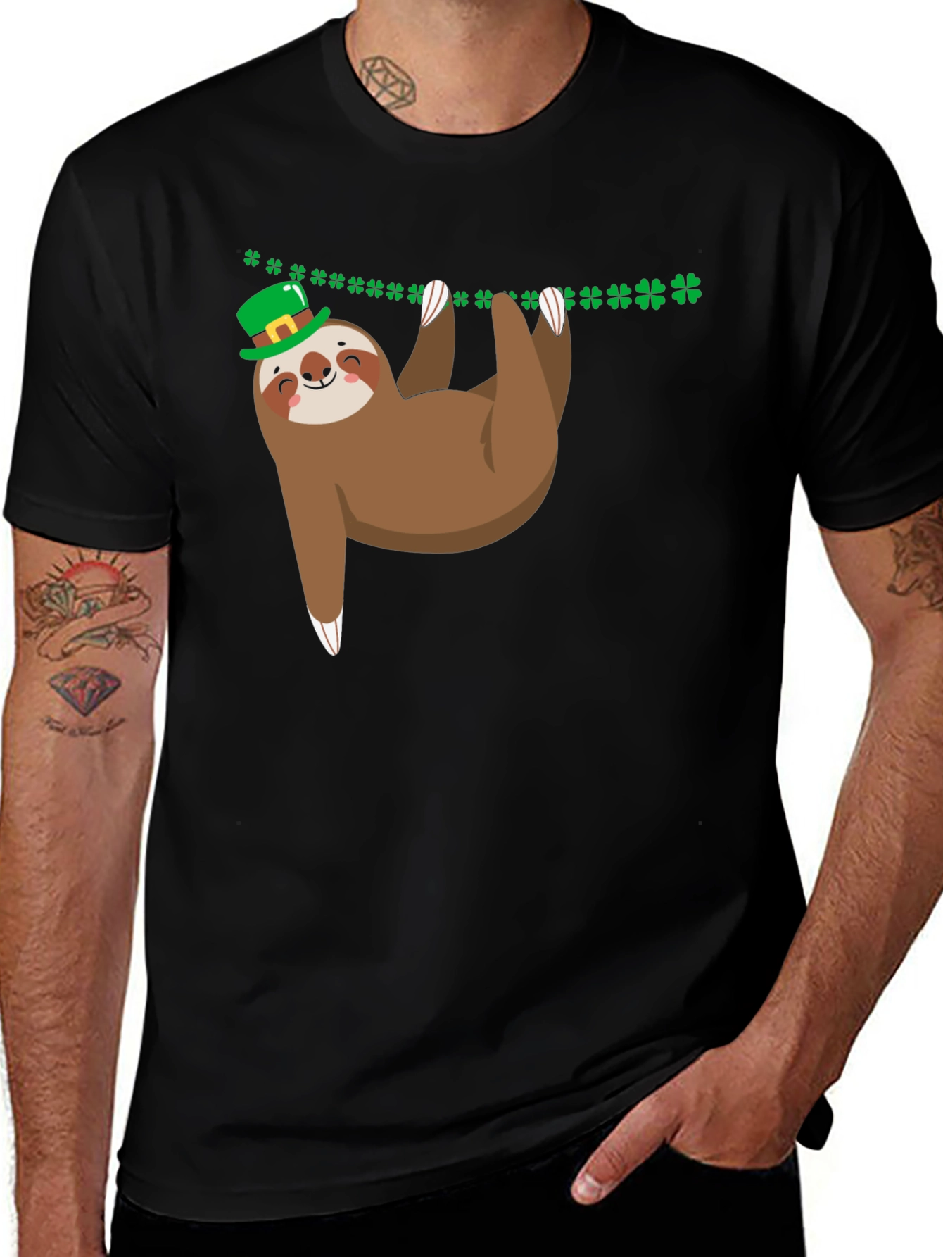 St. Patricks Day Sloth Graphic Tee