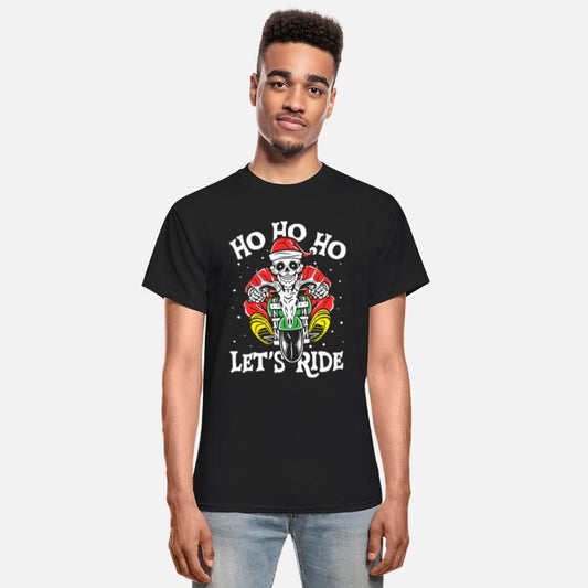 Ho Ho Ho let's ride | skull santa motorcycle rider