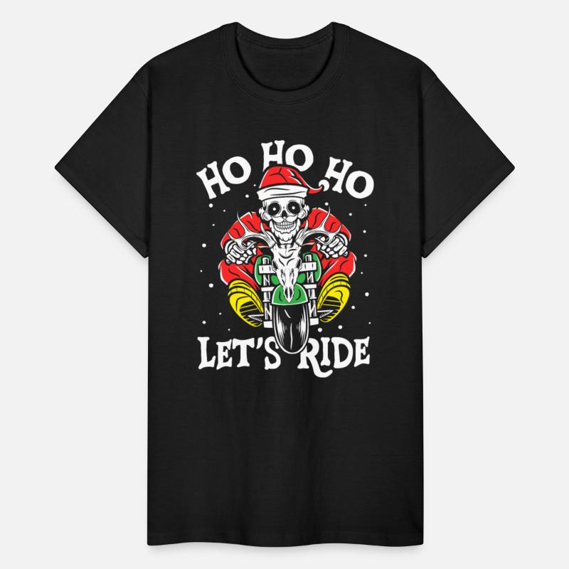 Ho Ho Ho let's ride | skull santa motorcycle rider