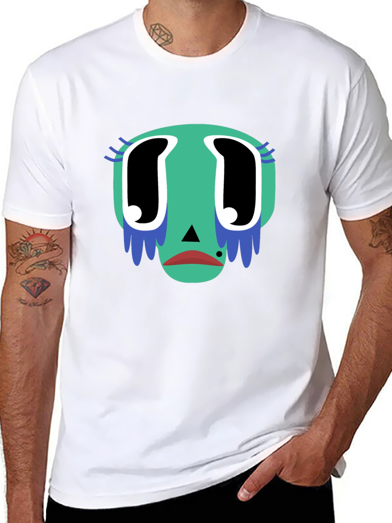 Sad Graphic Tee - Unique Art T-Shirt