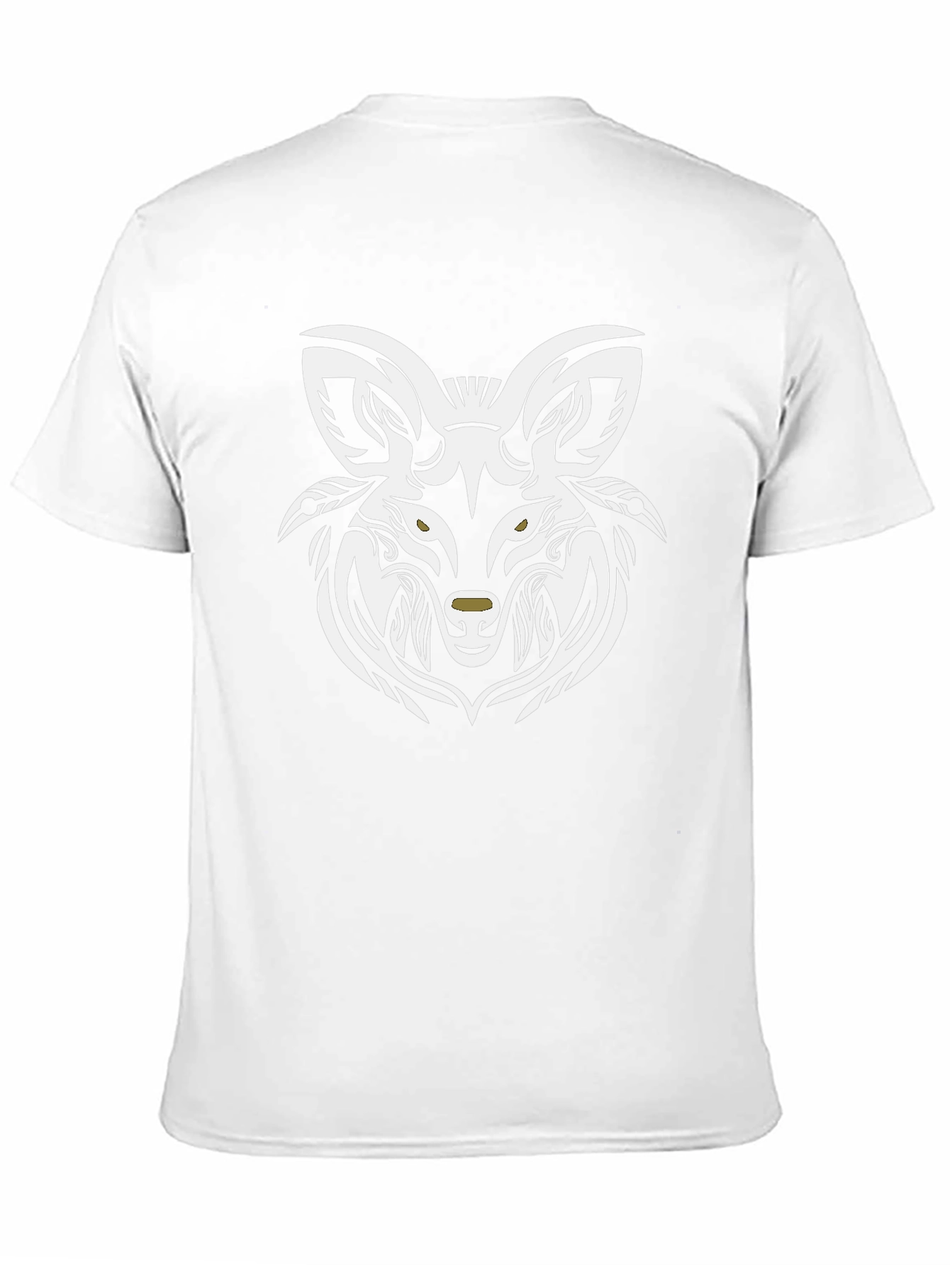 Tribal Wolf Graphic Tee - Stylish Black T-Shirt